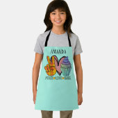 Niedliche Mädchen Frieden Liebe cupcake Name Schürze (Insitu)