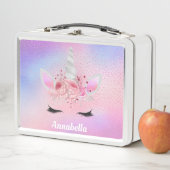 Niedliche Mädchen geben Namen unicorn Fantasy Lunc Metall Brotdose (Beispiel)