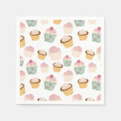 Niedliche Mädchen Geburtstagskuppelmuster Serviette (Vorderseite)