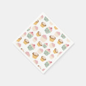 Niedliche Mädchen Geburtstagskuppelmuster Serviette (Ecke)