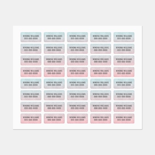 Niedliche Mädchen Meerjungfrau Kinder Name Telefon Etiketten (Blatt)