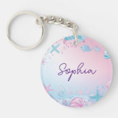 Niedliche Mädchen Meerjungfrau Schlüsselring (Vorderseite)