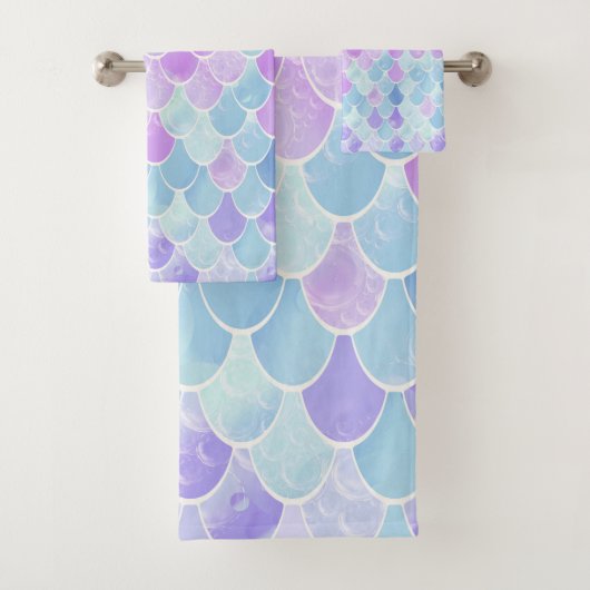 NIEDLICHE MÄDCHEN-MEERJUNGFRAU STUFT MUSTER, DAS BADHANDTUCH SET (Insitu)