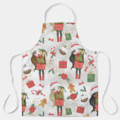 NIEDLICHE MÄDCHEN MIT CHRISTMAS PRÄSENTIERUNGEN UN SCHÜRZE (Vorderseite)