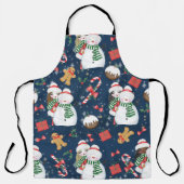 NIEDLICHE MÄDCHEN MIT WINTERSCHNEE UND KANDYKANEN SCHÜRZE (Vorderseite)