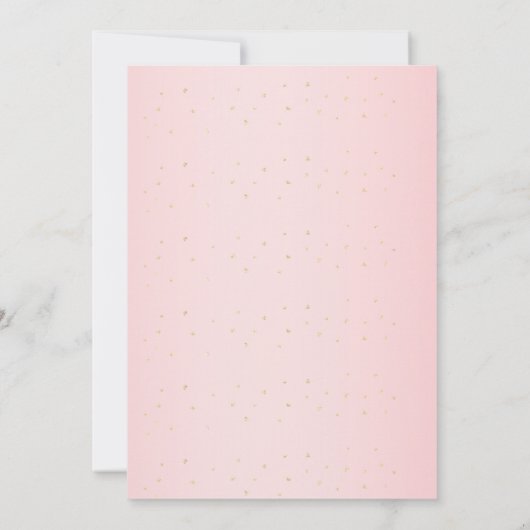 Niedliche Mädchen Rosa Kuh Mama und Babydusche Einladung (Rückseite)