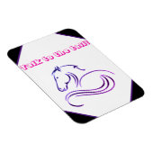 Niedliche Mädchen sprechen mit dem Schwanz Pferd Magnet (Rechte Seite)