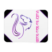 Niedliche Mädchen sprechen mit dem Schwanz Pferd Magnet (Horizontal)