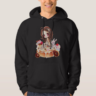 Niedliche Mädchen- und kawaiikuchen Hoodie