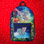 Niedliche Mädchen unicorn geben den Namen Bedruckter Rucksack