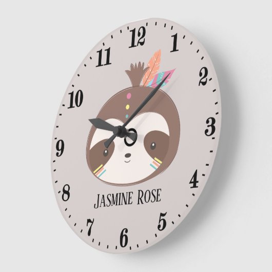 niedliche Mädchendekor-Schlampe Große Wanduhr (Winkel)