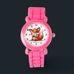 Niedliche Mädchenfoxliebhaber geben Namen Armbanduhr<br><div class="desc">Niedliche Mädchenfoxliebhaber geben den Namen Watch</div>