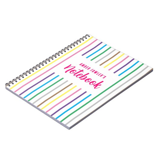 Niedliche Mädchenkids schlugen den Rücken in die S Notizblock (Linke Seite)