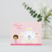 Niedliche Mädchenkutsche danke der Postkarte (Stehend Vorderseite)