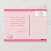 Niedliche Mädchenkutsche danke der Postkarte (Rückseite)