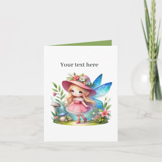 Niedliche Mädchenmärchenfreunde Karte (Vorderseite)