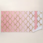 NIEDLICHE MÄDCHENMODERNE MARKE MERMAID STRANDSTADT STRANDTUCH (Vorderseite)