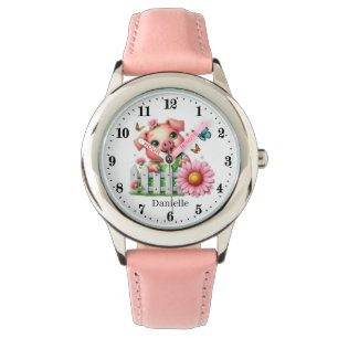 Niedliche Mädchenschweine Armbanduhr