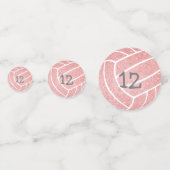 niedliche Mädchensportarten Geburtstagsparty Pink Konfetti (Rückseiten)