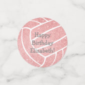 niedliche Mädchensportarten Geburtstagsparty Pink Konfetti (Klein Vorderseite)