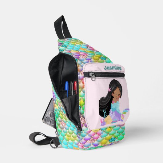 Niedliche Mädels Fantasie tragen Namen Crossbody Bag (Offen)