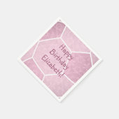 niedliche Mädels-Rosa-Fußball-Geburtstagsparty Serviette (Ecke)