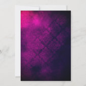 Niedliche magenta schwarze Imitate Glitzer einziga Einladung (Rückseite)