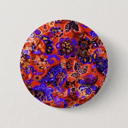 Niedliche Magie abstrakt blumenreich Button (Vorderseite)