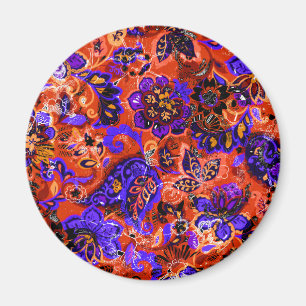Niedliche Magie abstrakt blumenreich Magnet