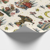 Niedliche Magie Pilze Cotgagecore Frohe Weihnachte Geschenkpapier (Ecke)