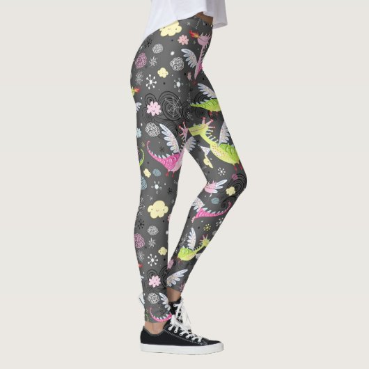 Niedliche Magische Drachen Leggings (Rechts)