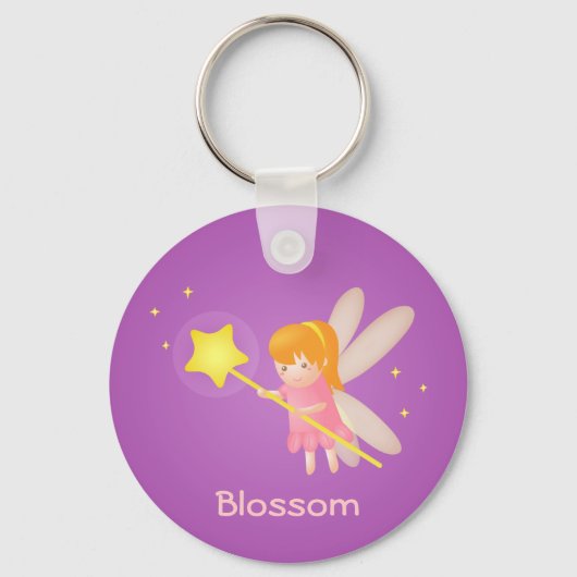 Niedliche magische Fairy mit Wand, für Mädchen Schlüsselanhänger (Vorderseite)