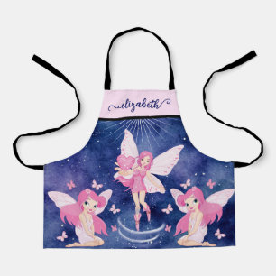 Niedliche magische Fantasie pink 3 Feen whimsical  Schürze