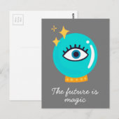 Niedliche magische Kristallkugel Postkarte (Vorne/Hinten)