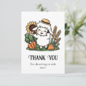 Niedliche Magische Schafspuffel Dankeskarte (Stehend Vorderseite)