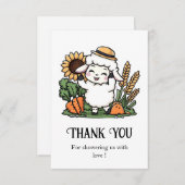 Niedliche Magische Schafspuffel Dankeskarte (Vorne/Hinten)