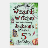 Niedliche Magische Zauberer und Hexen Acrylschild (Vorderseite)