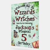 Niedliche Magische Zauberer und Hexen Acrylschild (Winkel)