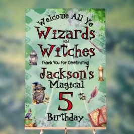 Niedliche Magische Zauberer und Hexen Acrylschild