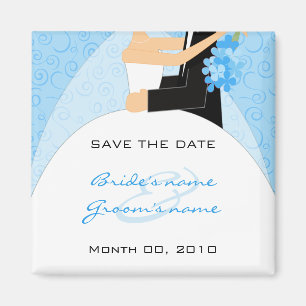 Niedliche Magneten des Türkises Save the Date Magnet