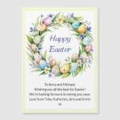 Niedliche Magnetkarte personalisiert Oster (Vorderseite)