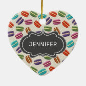 Niedliche Makaronmuster mit Extravagantem Rahmen Keramik Ornament (Hinten)