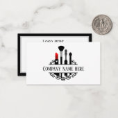 niedliche Makeup Artists Mitteilungskarte (Vorderseite/Rückseite Beispiel)