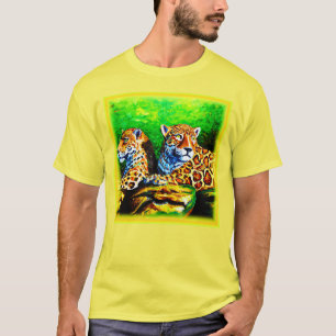 Niedliche Malerei der Jaguars. Jetzt kaufen T-Shirt