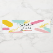 Niedliche Malerei Party Wasserflasche Etikett (Einzelnes Label)