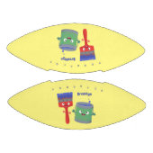 Niedliche Malerpinsel und Zeichenkarikaturen Football (Paneele)