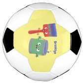 Niedliche Malerpinsel und Zeichenkarikaturen Fußball (Gedreht)
