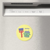 Niedliche Malerpinsel und Zeichenkarikaturen Magnet (In Situ (Geschirrspüler))