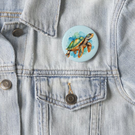 Niedliche Malerschildkröte Button (Beispiel)