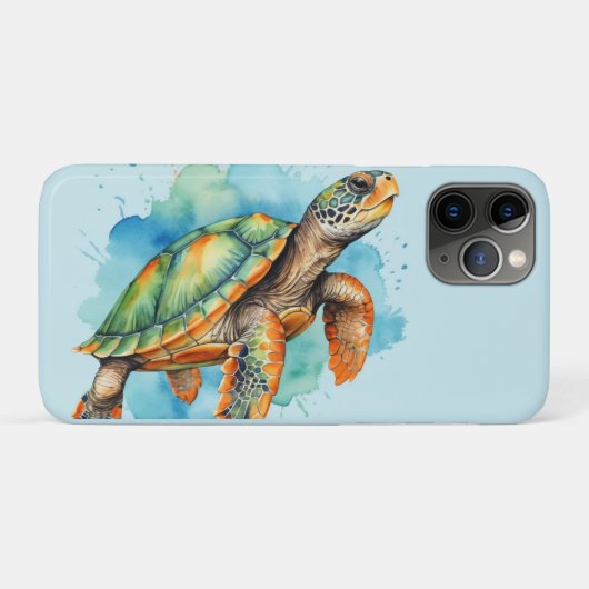 Niedliche Malerschildkröte Case-Mate iPhone Hülle (Rückseite (Horizontal))